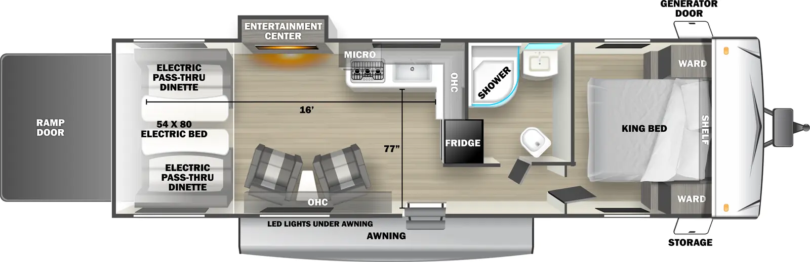 Shockwave 2700RLS Floorplan